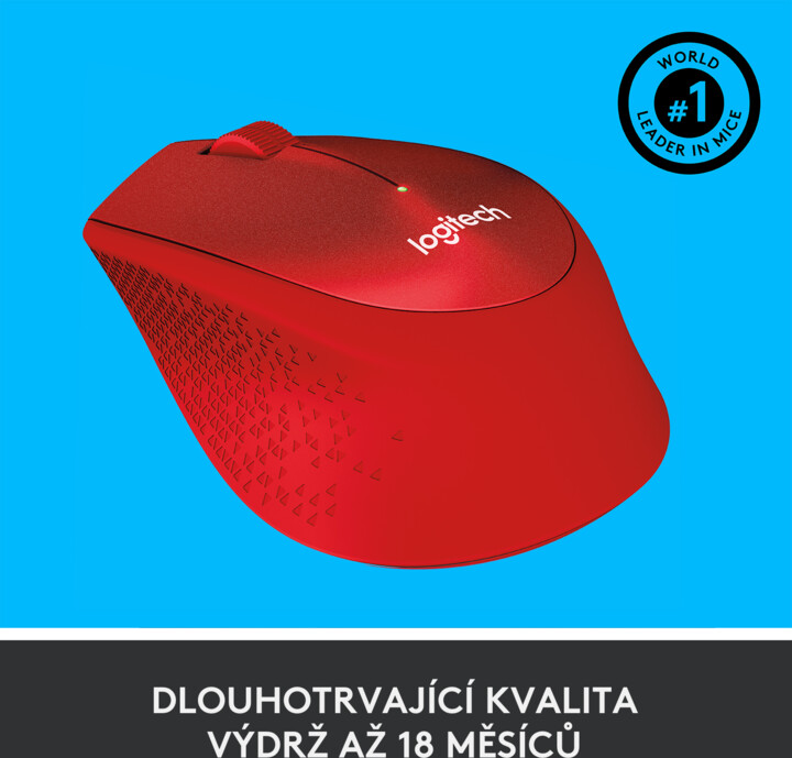 Maus pa kabllo Logitech M330, i kuq