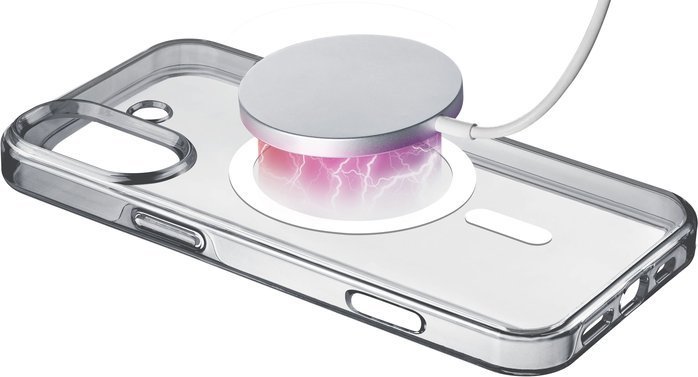 Mbështjellës telefoni Cellularline Rigid Case, për iPhone 16, transparent gloss