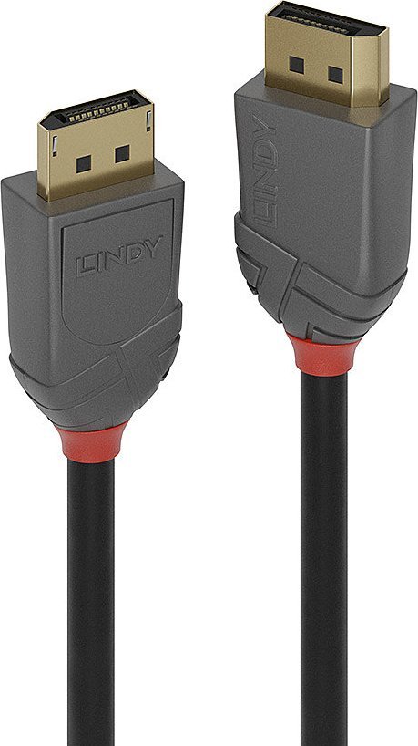 Kabllo Lindy DisplayPort në DisplayPort, 0.5m, e hirtë