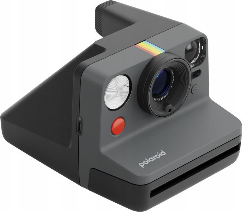 Aparat fotografik instant Polaroid Now Gen 3, self timer, ekspozim i dyfishtë, grafit