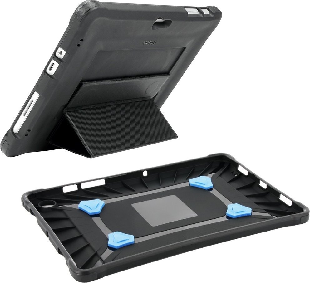 Mbulesë tablet Mobilis PROTECH Case, për iPad 10.2" gjenerata 9 8 7, me këmbëz dhe rrip dore, e zezë