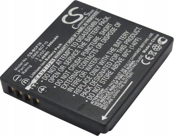 Bateri litium jon për kamera Panasonic, 3.7V, 940mAh, e zezë