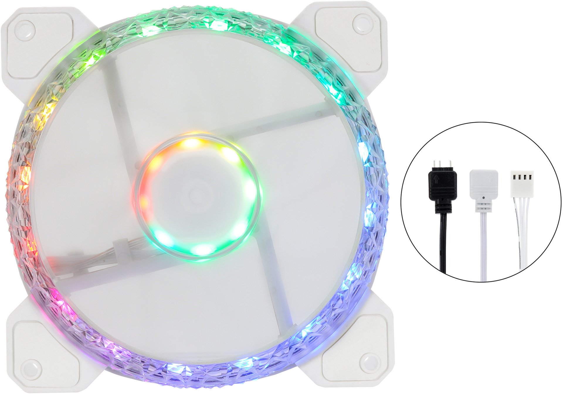 Ventilatorë kase Gelid Solutions Stella Daisy Chain, set 3 x 120mm, ARGB LED, PWM
