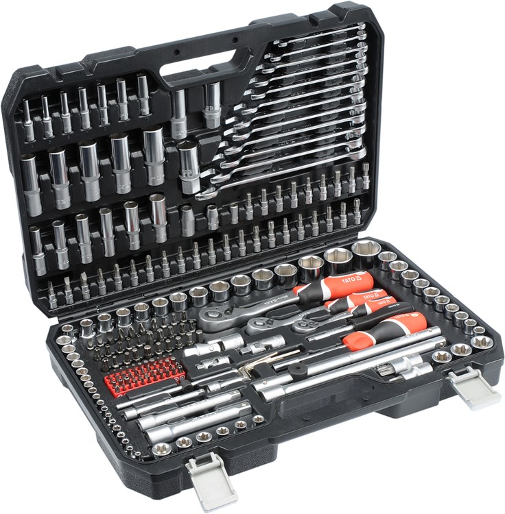 Set veglash Yato YT-38841, 216 pjesë, krom vanadium, argjendtë