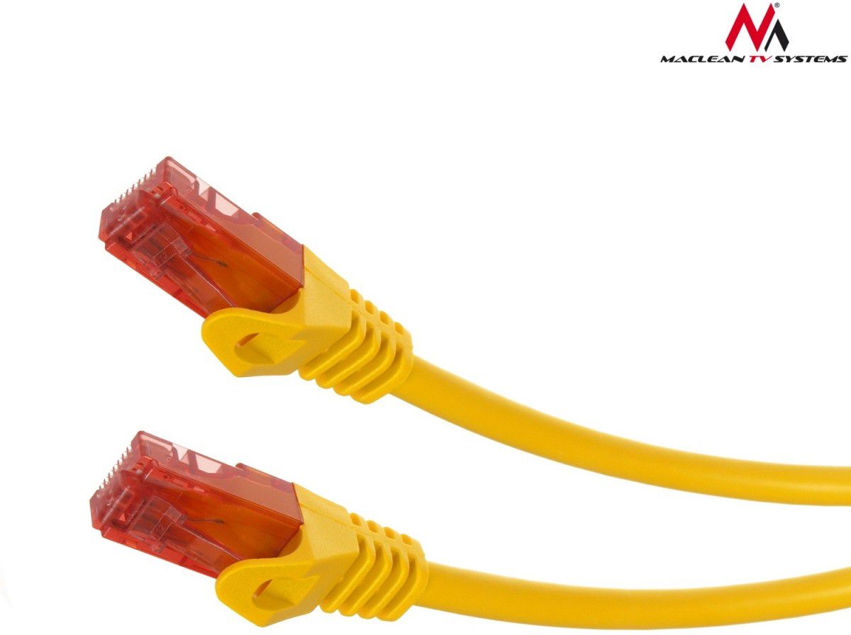 Maclean MCTV-300 Patch кабел UTP Cat6, 0.5 m, жолт
