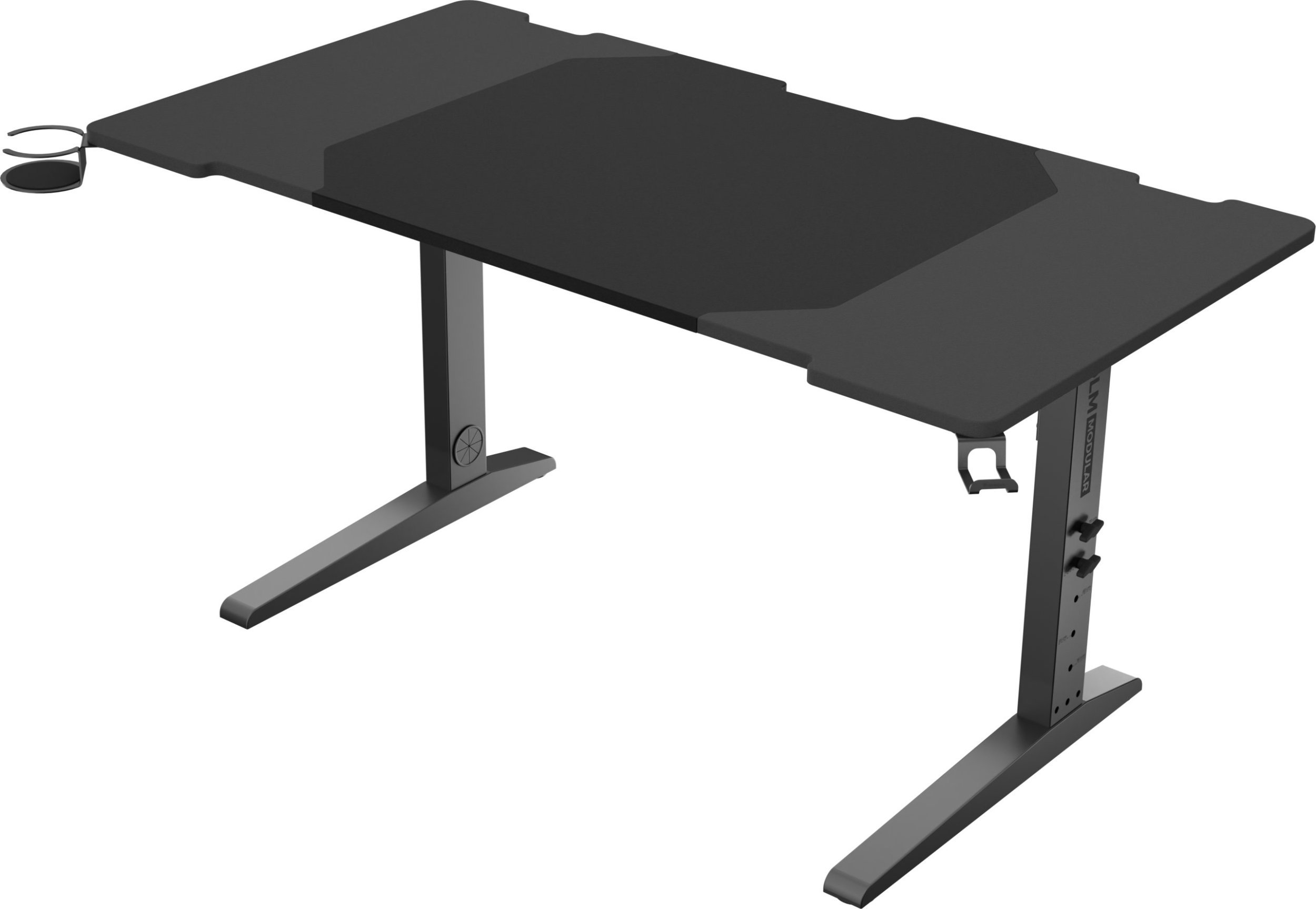 Tryezë gaming Genesis Holm Modular 140, 140 x 75 cm, lartësi e rregullueshme, e zezë