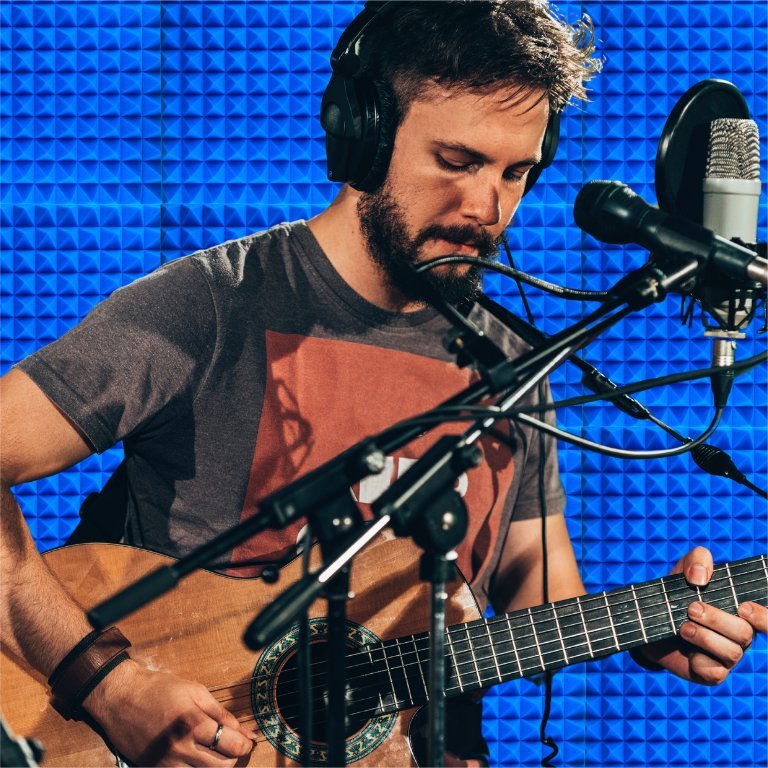 Panele akustike vetëngjitëse DNA AM2 BL, 50x50x5 cm, set 10 copë, blu