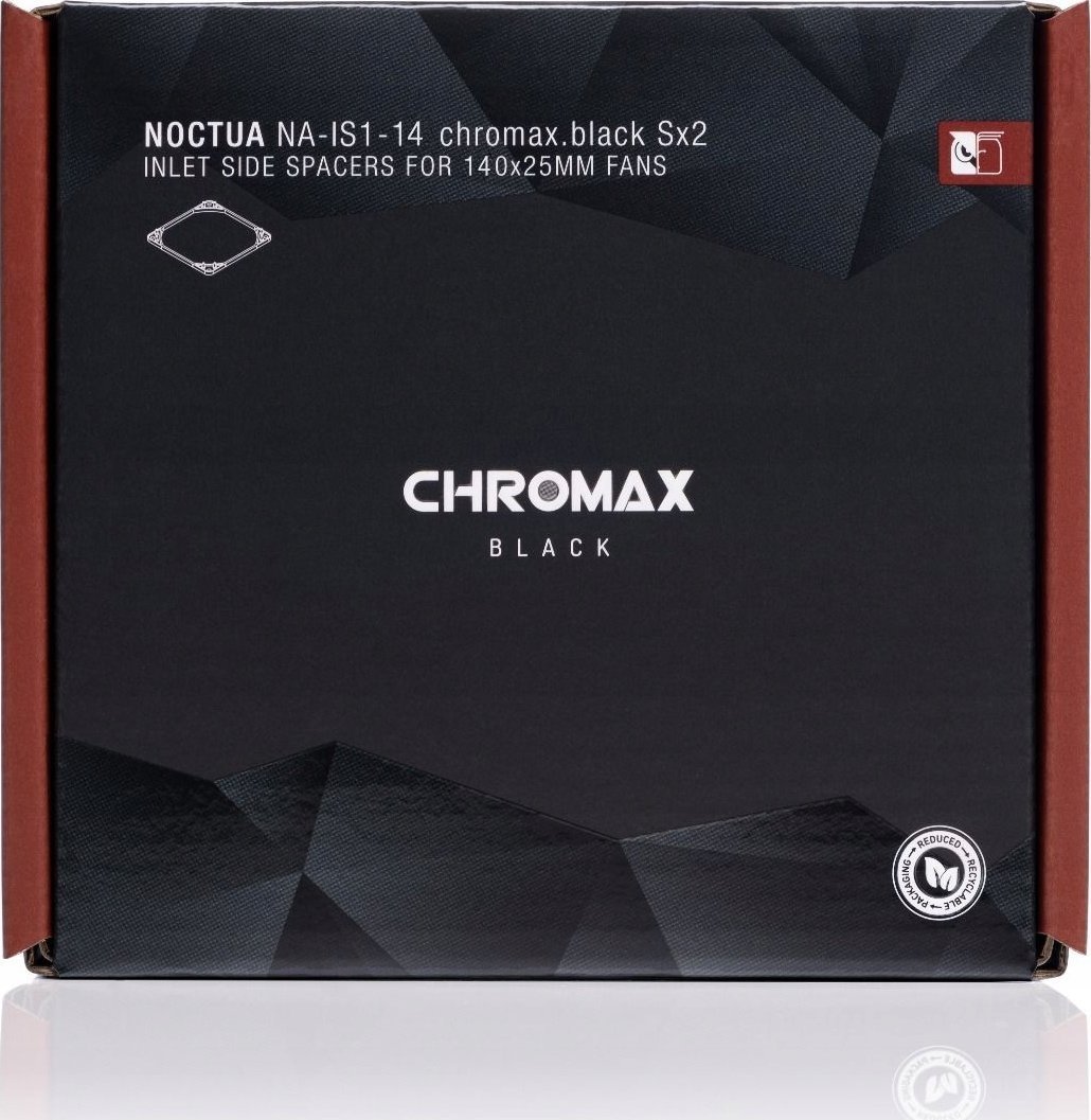 Дистанцери за вентилатори Noctua NA-IS1-14 Sx2, сет 2 парчиња, 140mm, црна