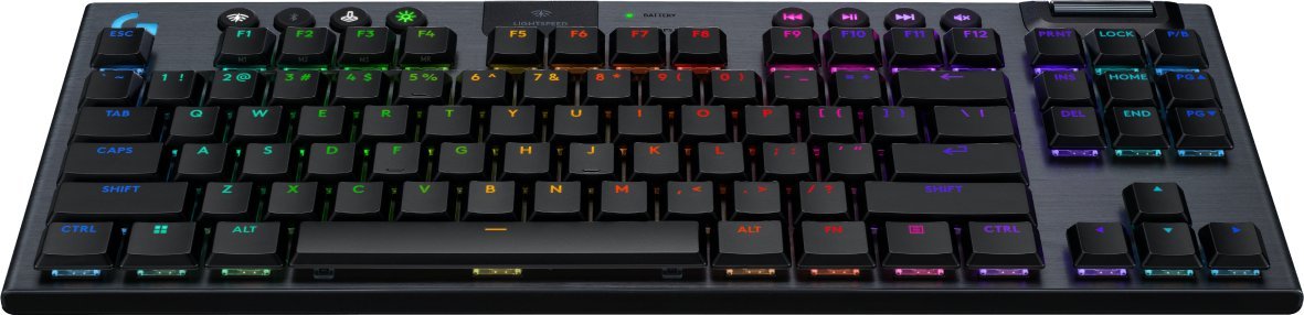 Тастатура гејминг Logitech G915 X TKL, безжична, RGB, црна