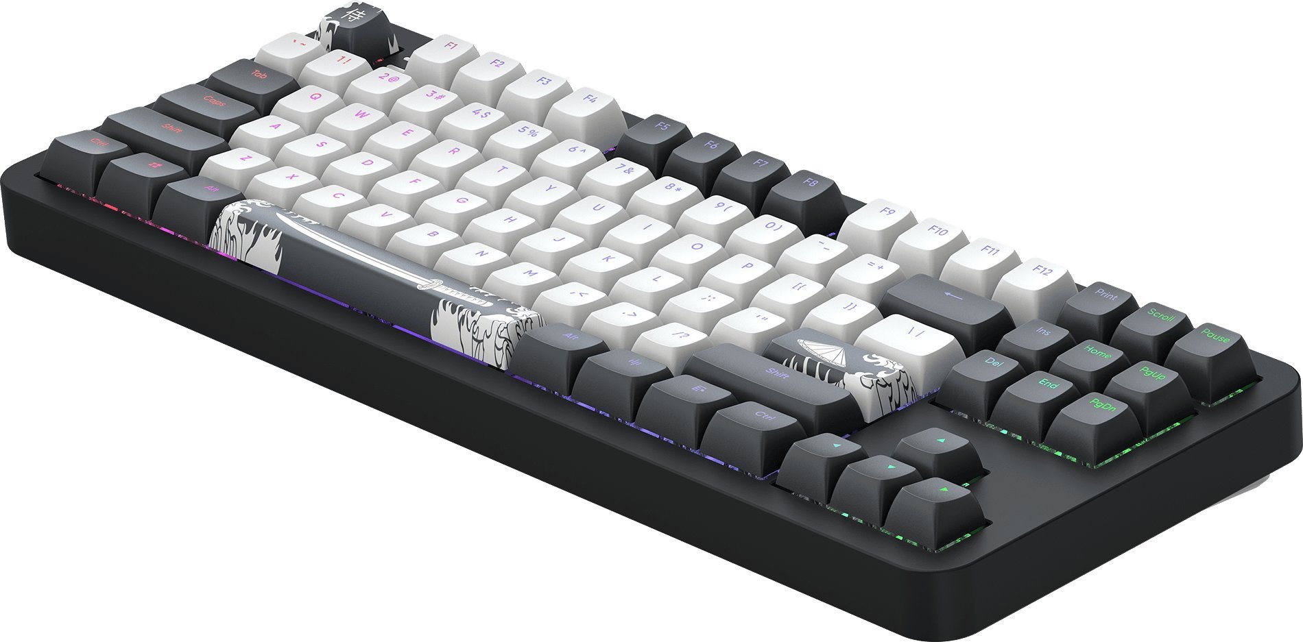 Tastierë gaming Dark Project ALU87B Bushido, mekanike, RGB, e zezë