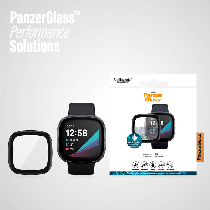 Xham mbrojtës PanzerGlass SmartWatch për Fitbit Sense / Versa 3, antibakterial