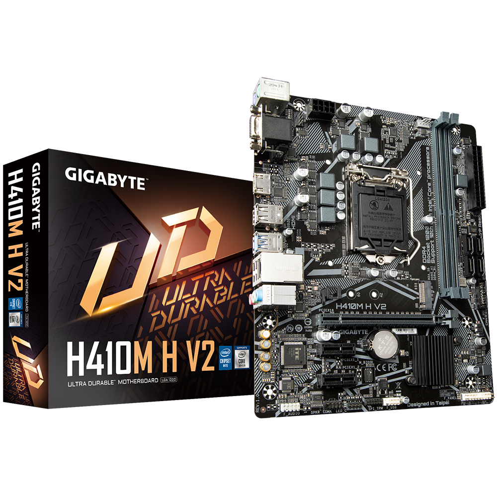 Pllakë amë Gigabyte H410M H V2, Intel LGA1200, mATX, e zezë