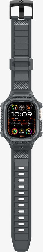 Kornizë me rrip për smartwatch Spigen Rugged Armor Pro, për Apple Watch Ultra 2/1 49mm, gri e errët