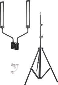 Dritë profesionale NANLITE Mira 26B, set dyfishtë, dritë e rregullueshme, e bardhë