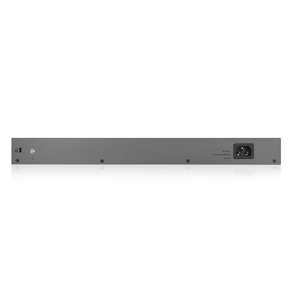 Switch rrjeti Zyxel GS1350-26HP, 24 porte Gigabit PoE, menaxhueshëm, gri