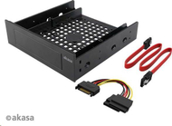 Adapter diskesh Akasa AK-HDA-12, 5.25" në 3.5"/2.5", me kabllo SATA, i zi