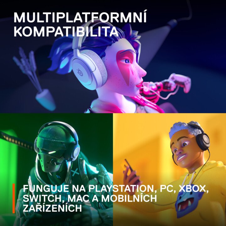 Kufje SteelSeries Arctis Nova 1P, të bardha