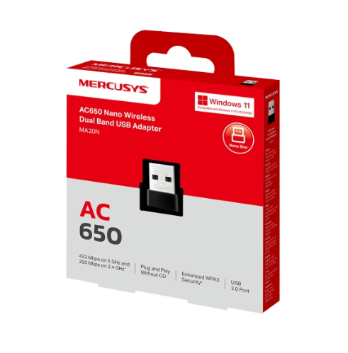 Adapter Mercusys USB AC650
