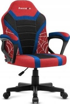 Karrige gaming për fëmijë Huzaro Ranger 1.0 Spider, deri 130 kg, motiv merimange, e zezë me të kuqe dhe blu