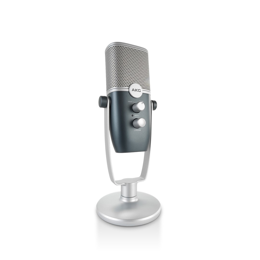 Mikrofon USB AKG Ara Blue Silver, kondensator, 24 bit 96kHz, argjendtë kaltëroshe
