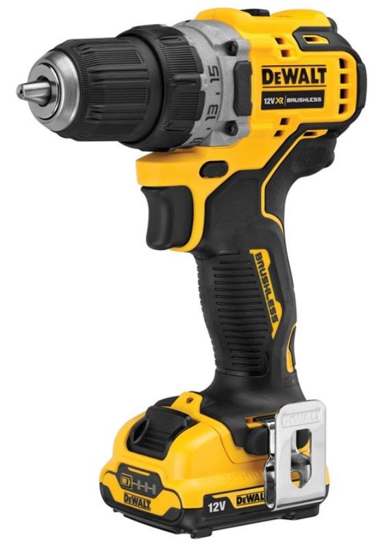 Makine shpimi dhe vidhosje Dewalt DCD701D2, 12V, 2 bateri 2Ah, e verdhë