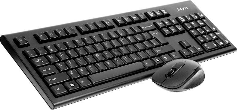 Set tastierë dhe maus A4Tech V-TRACK 7100N (A4TKLA41220), të zeza