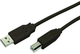 Kabllo MediaRange USB A - USB B (MRCS101), 1.8m, e zezë