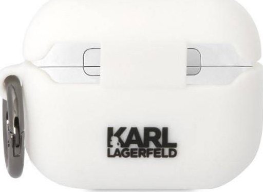 Mbulesë Karl Lagerfeld KLAPRUNCHH për Apple AirPods Pro, silikon, Choupette 3D, e bardhë