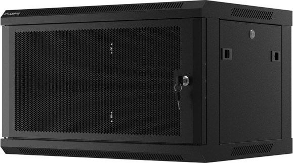 Dolap muri Lanberg WF01 19" 6U, 600x450mm, derë e perforuar, i zi