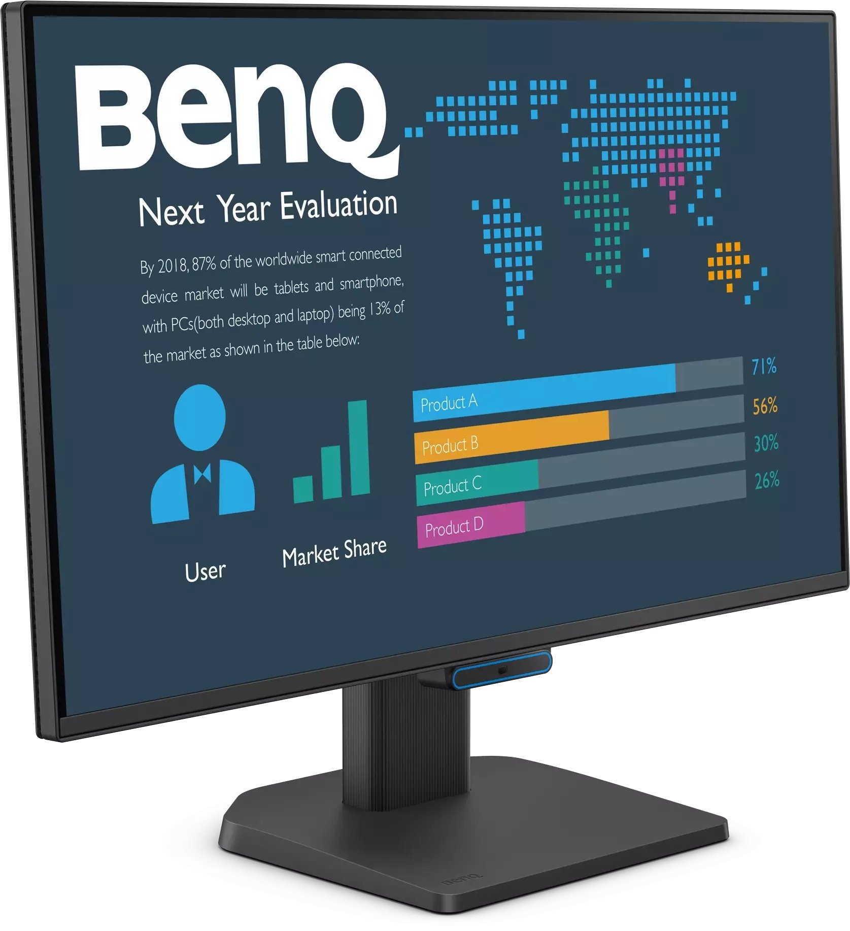Monitor BenQ, 23.8", FHD 1080p, USB C, i zi