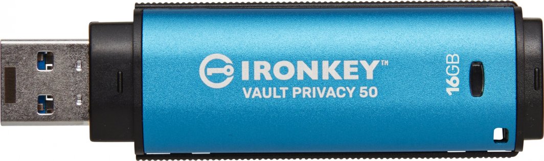 USB Pendrive Kingston IronKey Vault Privacy 50, 16 GB, i kaltër
