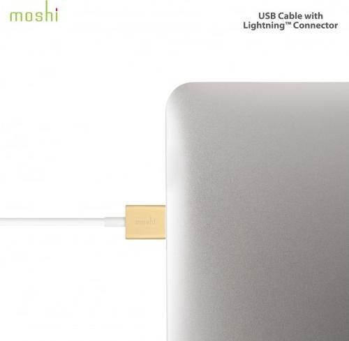 Kabllo USB Moshi MI LIGHUSB G, USB A në Lightning, 1 m, e bardhë