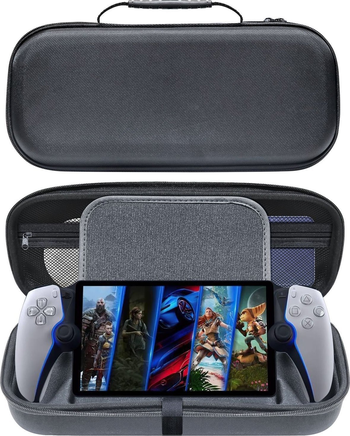 Çantë mbrojtëse për konsolë Sony PlayStation PS Portal, ngurtë, e zezë