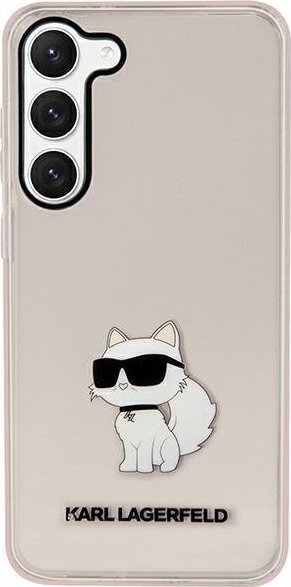 Futrollë për telefon Karl Lagerfeld KLHCS23SHNCHTCP, Samsung Galaxy S23, hardcase, rozë