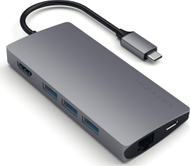 Adapter USB C Satechi Multiport Adapter V2 ST-TCMA2M, HDMI 4K, Gigabit Ethernet, gri hapësinor