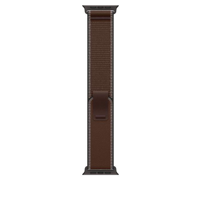 Apple Watch 49mm Dark Umber Trail Loop, S/M, Black Titanium Finish