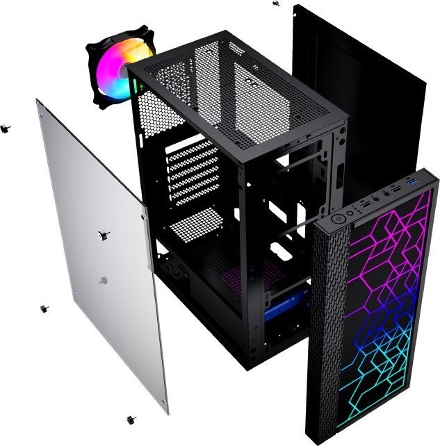 Kasë Gembird Fornax 2500 RGB, Midi Tower