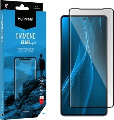 Xham mbrojtës MS Diamond Glass Edge 3D për Motorola Moto G85 5G, i temperuar, i zi