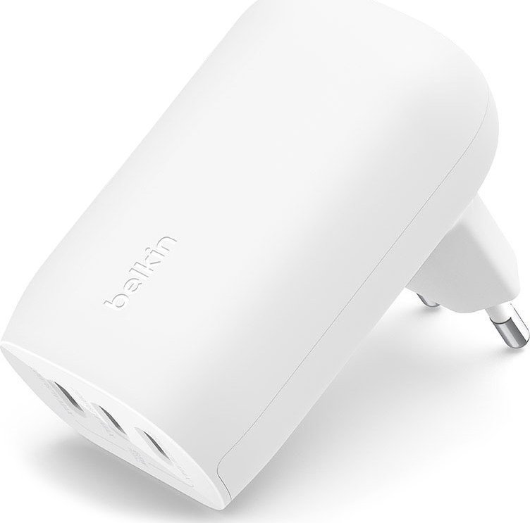 Karikues muri Belkin Boost Charge WCC002VFWH, 3x USB C, 67W, i bardhë