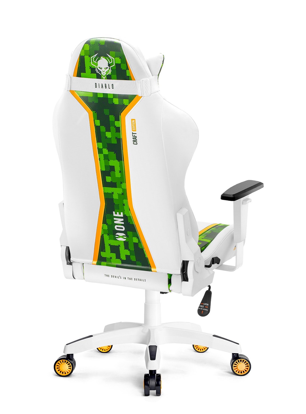 Karrige gaming Diablo Chairs X-One 2.0 Craft Edition, përmasa normale, lëkurë ekologjike, e zezë