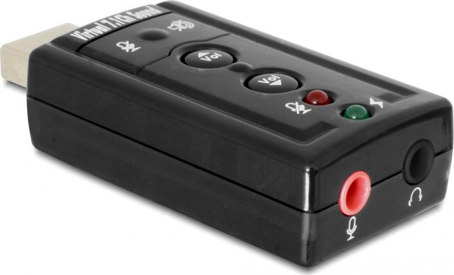 Звучна картичка Delock USB 2.0 Virtual 7.1 S/PDIF, 24bit 96kHz, црна