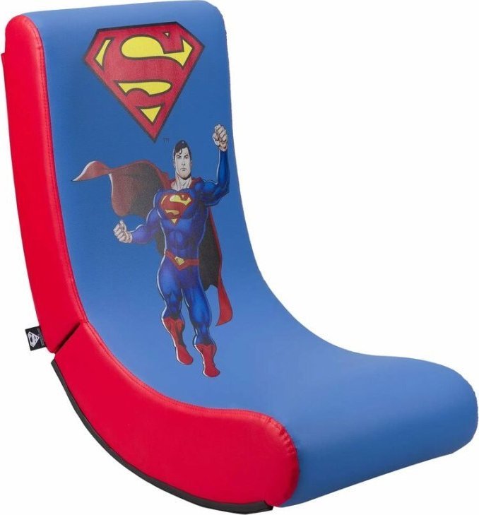 Karrige gaming Subsonic Superman Rock'n Seat Junior, ergonomike, për fëmijë, blu e kuqe