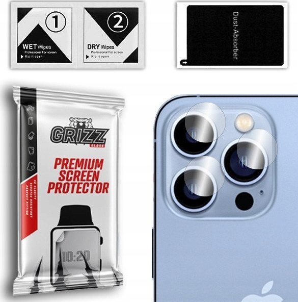 Xham mbrojtës kamerë GrizzGlass HybridGlass për Vivo IQOO Z7i, set 2 copë, transparent