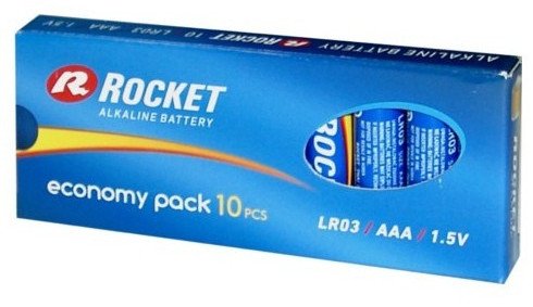 Bateri alkaline Rocket ECOPACK LR3 AAA Micro, paketim 10 copë