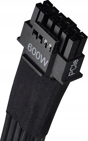 Kabllo SilverStone PP14-90 12VHPWR, 12+4 pin PSU në 12+4 pin GPU 90°, i zi