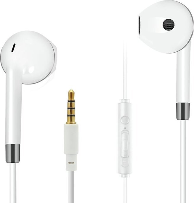 Kufje me kabllo 2GO 795964, in ear, për muzikë dhe thirrje, të bardha