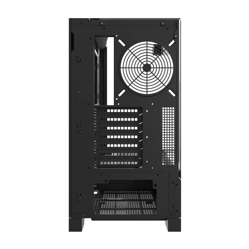 Kuti kompjuteri Darkflash DY450, xham i temperuar, pa ventilatorë, e zezë