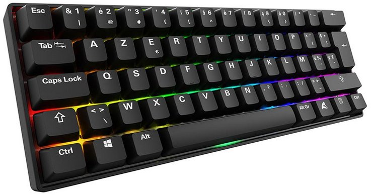 Tastierë Sharkoon SKILLER SGK50 S4 Gen2, mekanike 60%, RGB, e zezë