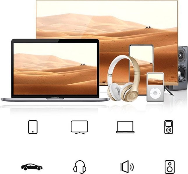 Kabllo audio Ugreen 3.5mm në 3.5mm, stereo, i zi