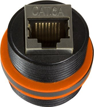 Мрежен конектор LogiLink NP0081, 2x RJ45, IP67, црн